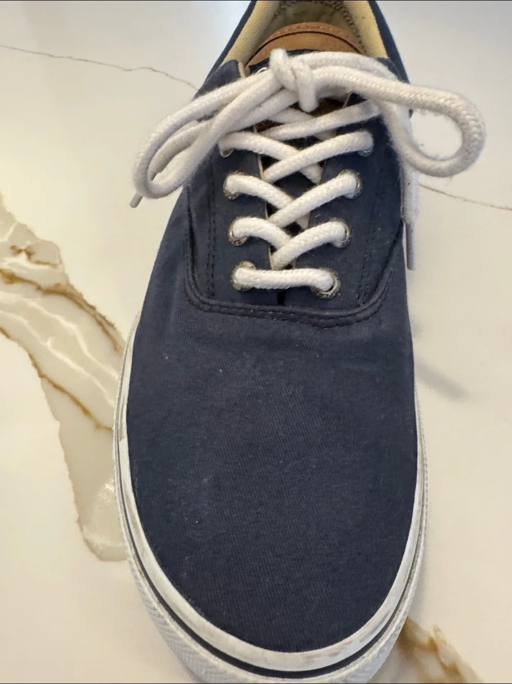 Sperry Navy Top Sider Canvas Lace-Up Men’s Shoes